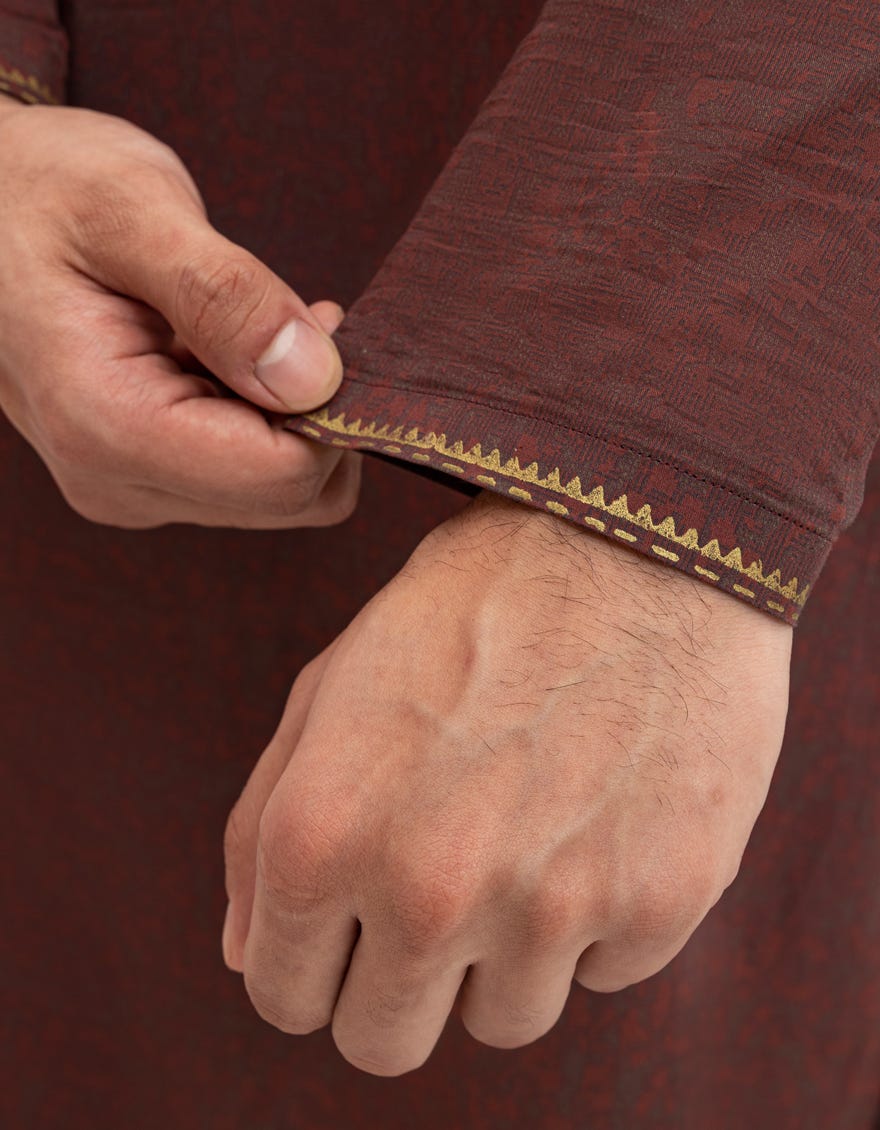 MAROON COTTON KURTA