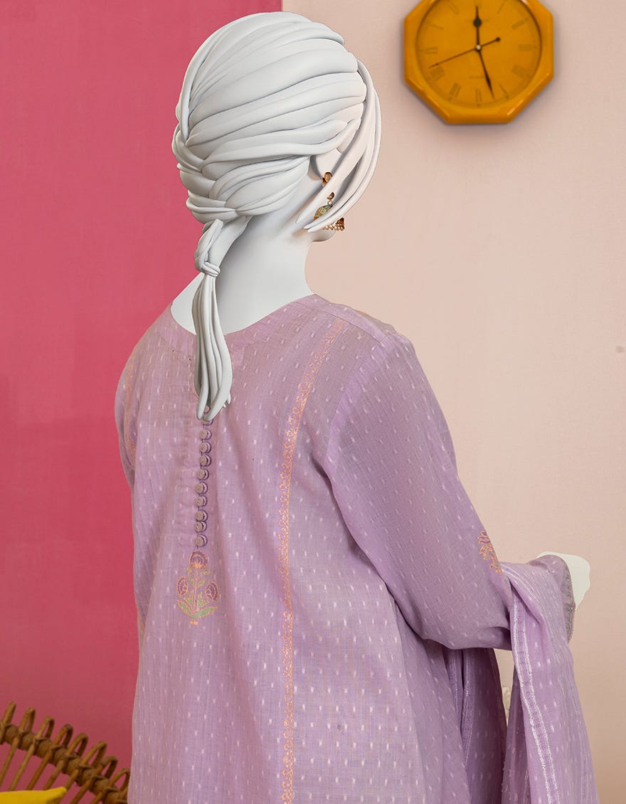 Lilac Dobby Teens 3 Piece Stitched | Jgk-S-Ygtl-605-24