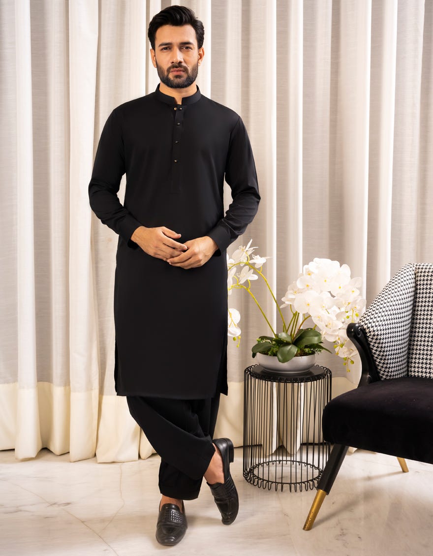 BLACK SIGNATURE KAMEEZ SHALWAR | JJKS-A-80009