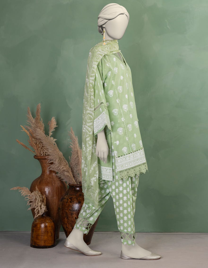 GREEN LAWN EMBROIDERED UNSTITCHED 3PC