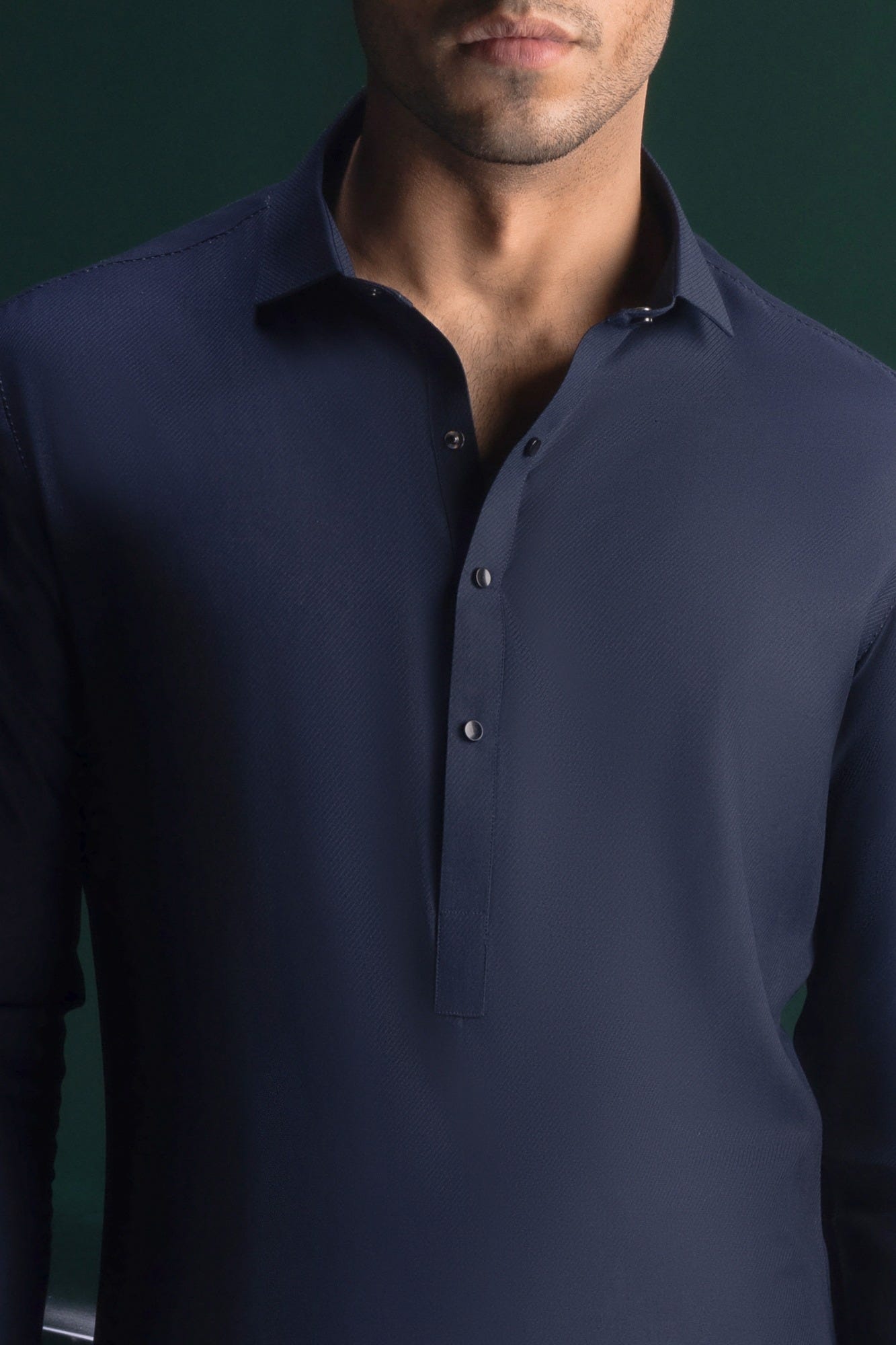 belarus-navy-blended-kameez-shalwar