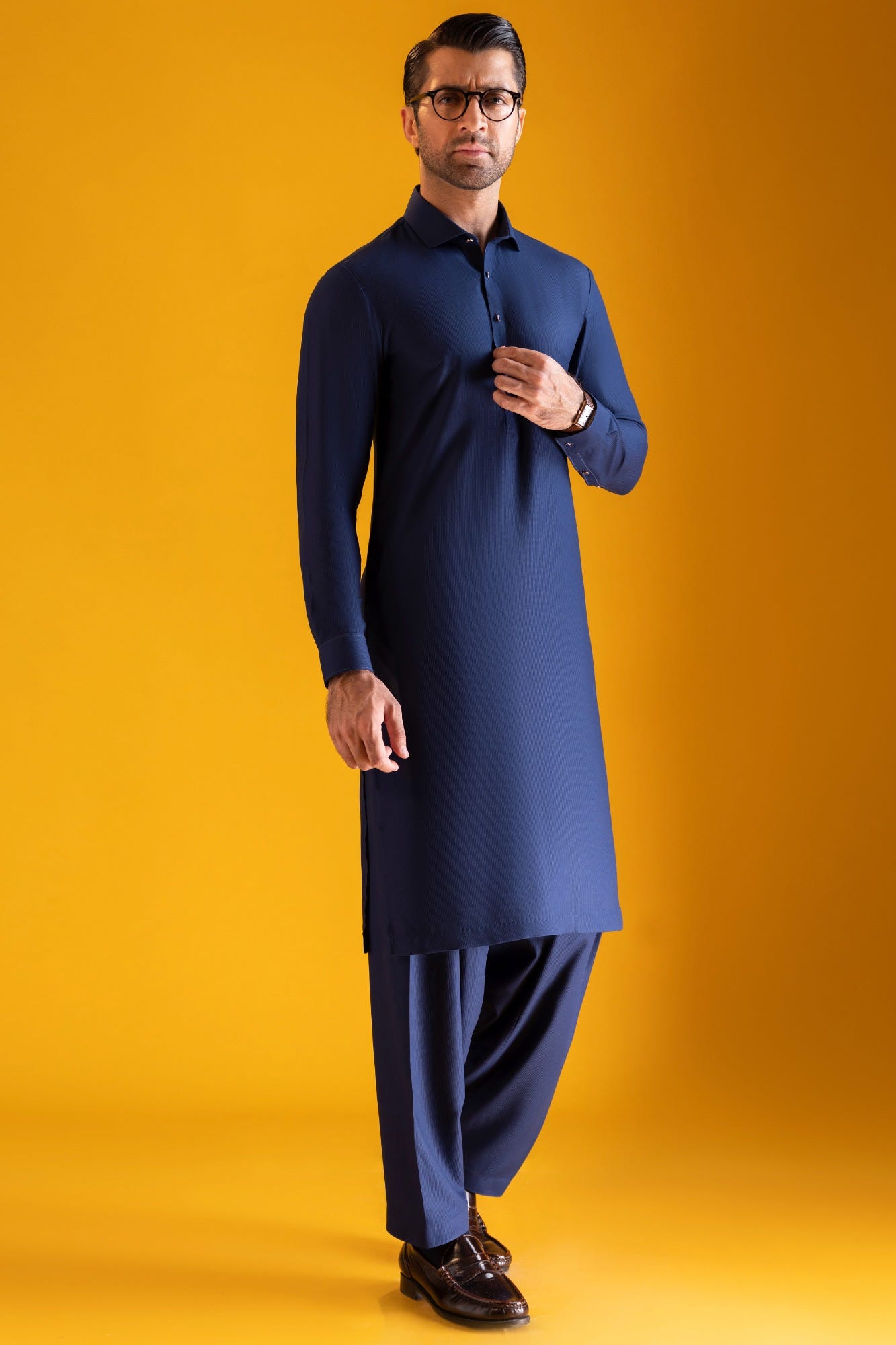 istanbul-royal-blue-blended-kameez-shalwar