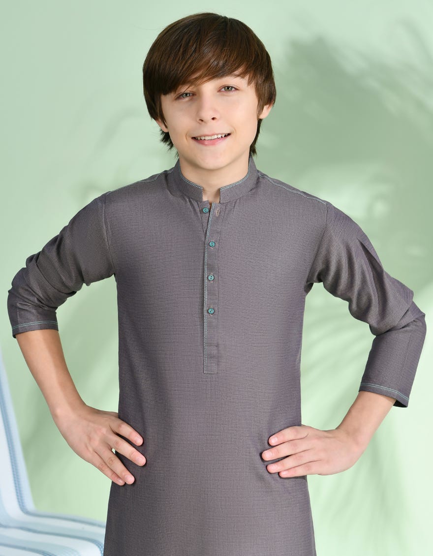 Light Purple Cotton Kid's Kurta | Jck-A-46234