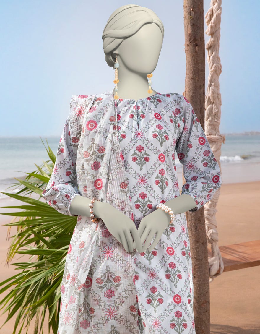 MULTICOLOR LAWN PRINTED UNSTITCHED 2PC | JLAWN-S-JDS-25-1031