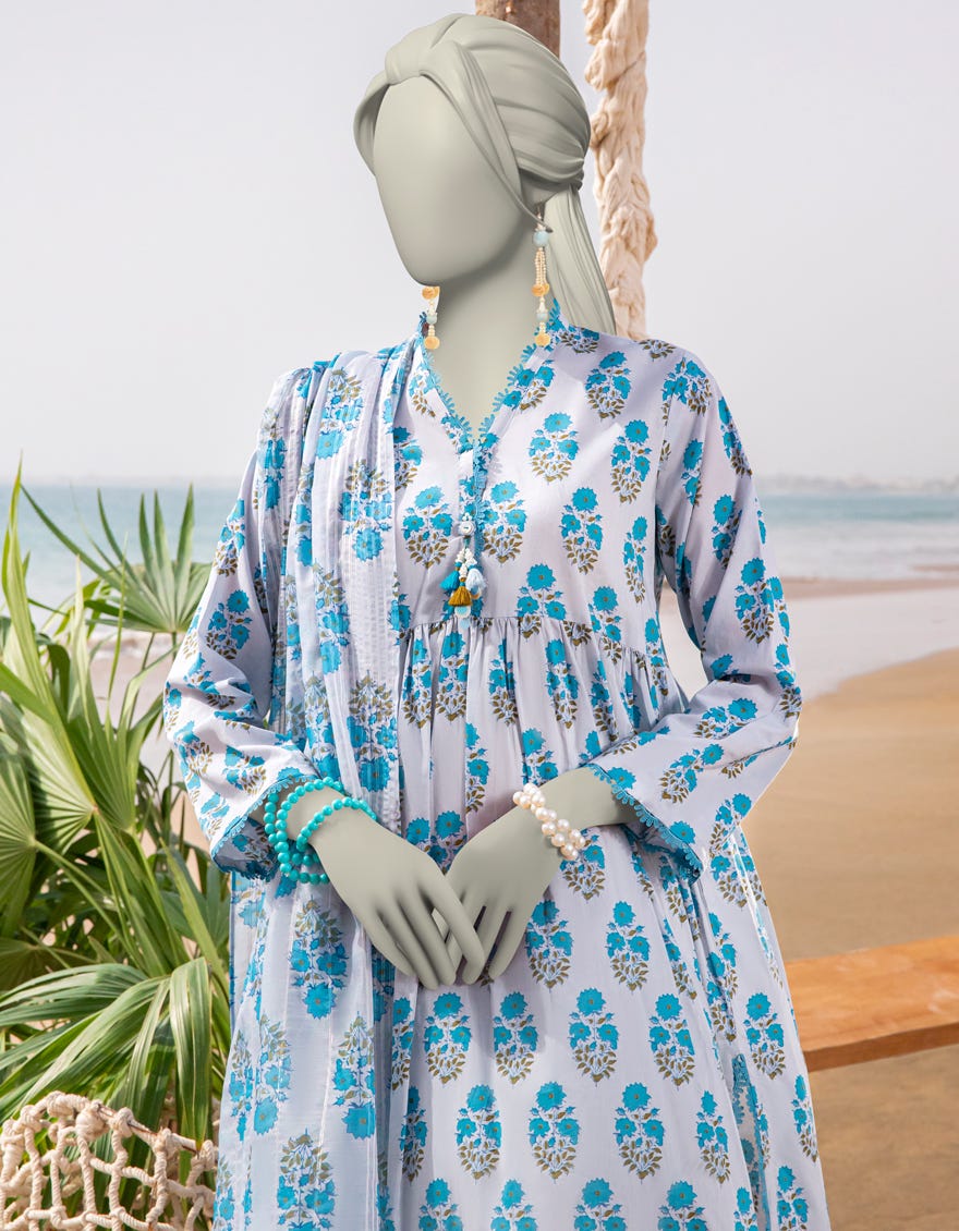 MULTICOLOR LAWN PRINTED UNSTITCHED 2PC | JLAWN-S-JDS-25-1036