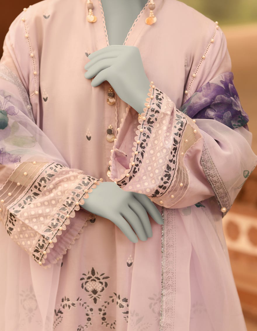 LILAC LAWN PRINTED UNSTITCHED 2PC | JLAWN-S-JDS-25-1041