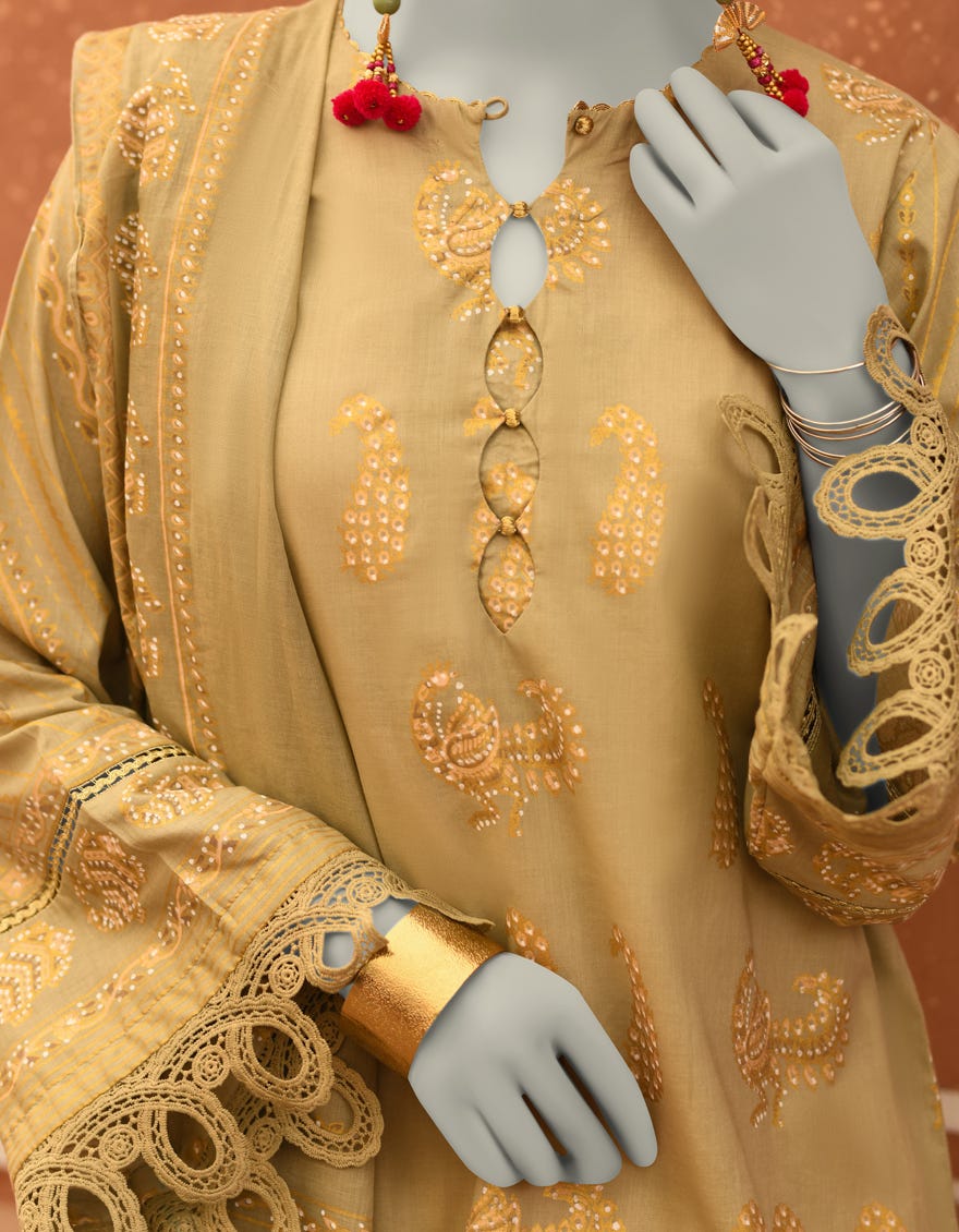 GREEN LAWN PRINTED UNSTITCHED 2PC | JLAWN-S-JDS-25-1052