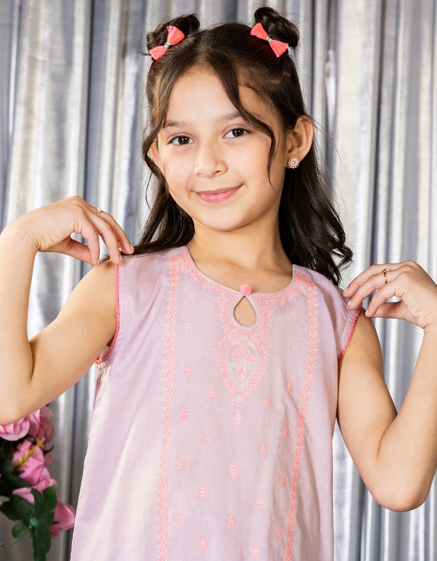 LILAC LAWN EMBROIDERED 2PC STITCHED