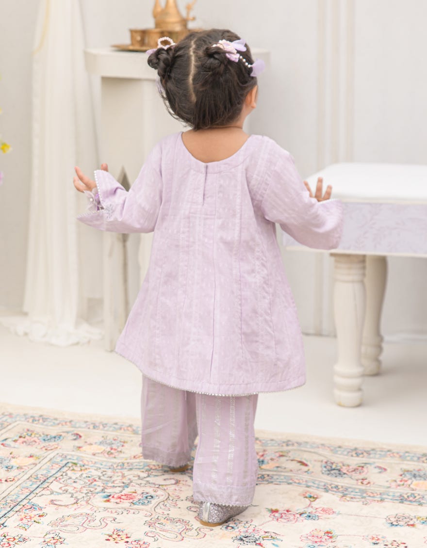 LILAC DOBBY EMBROIDERED 2PC STITCHED