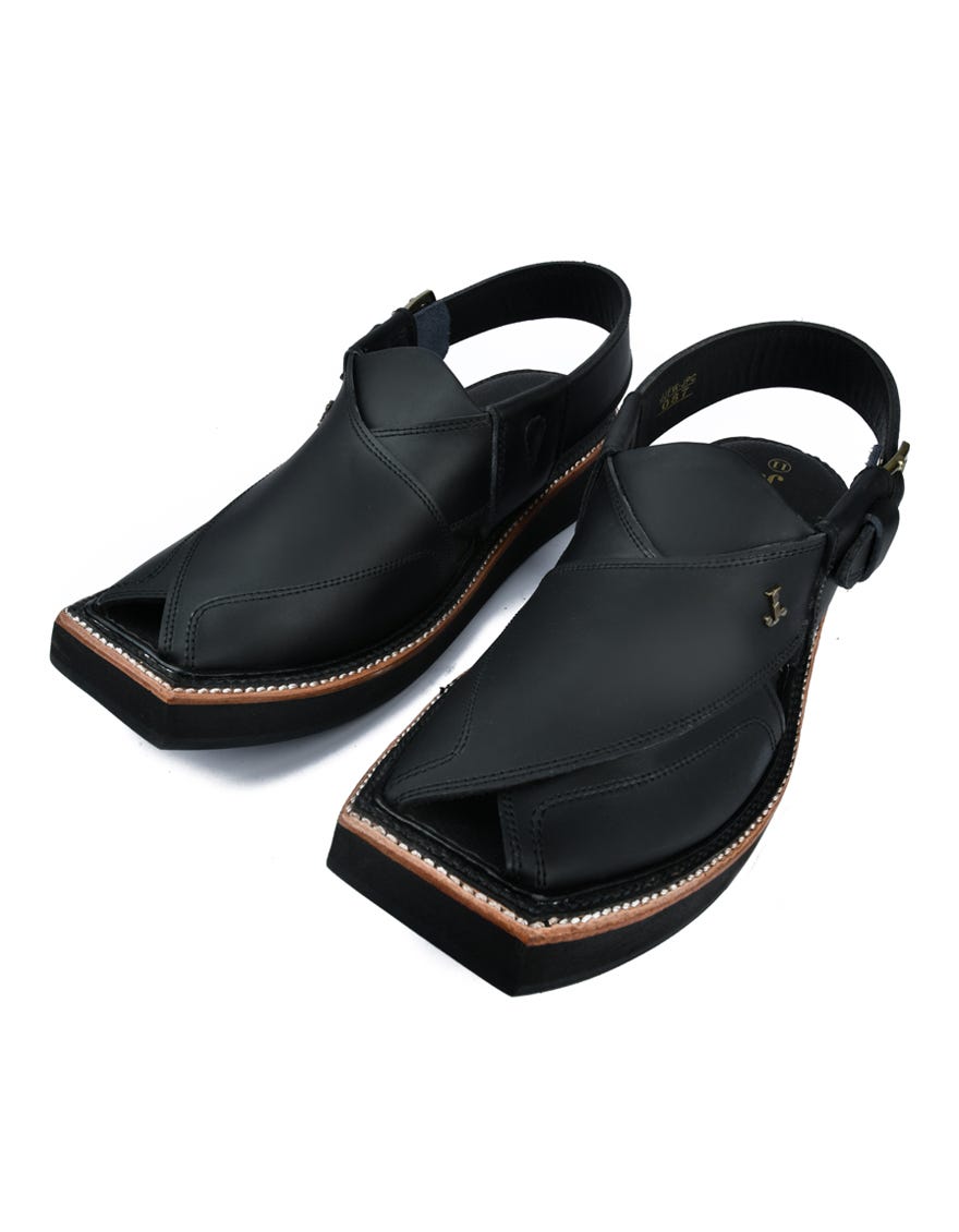 BLACK TRENDY PESHAWARI SANDALS