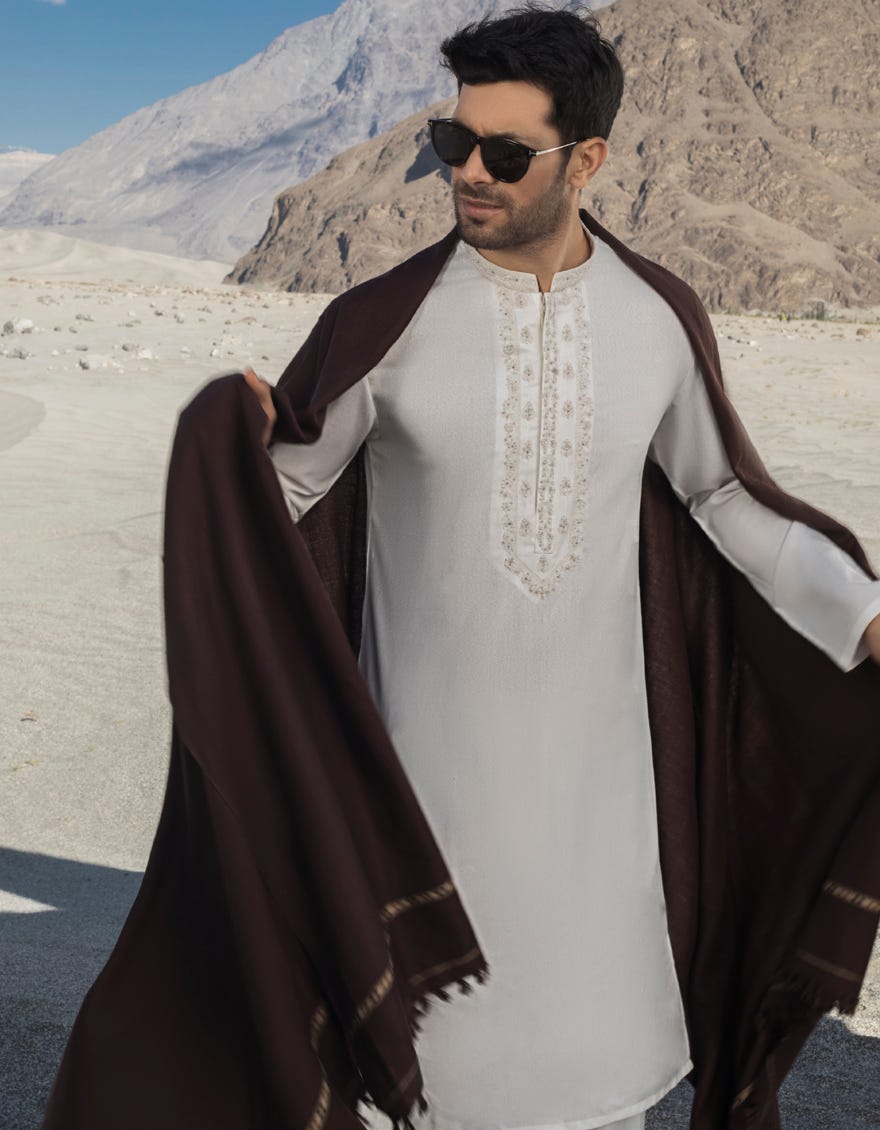 COFFEE BLENDED MEN SHAWL | JJID-SHAWL