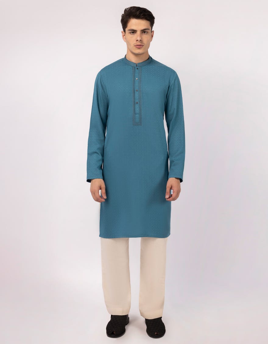 SEA GREEN SEMI-FORMAL KURTA