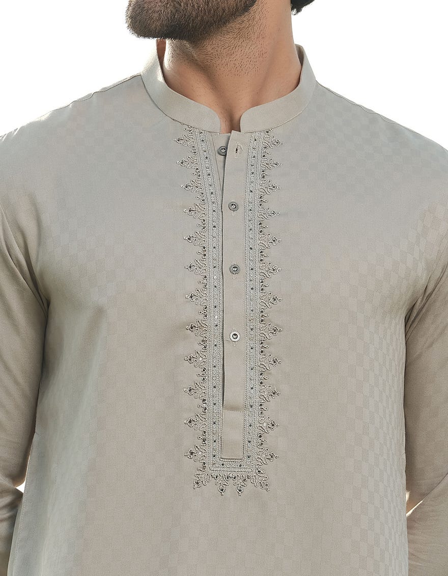 JADE GREEN BLENDED FORMAL KURTA