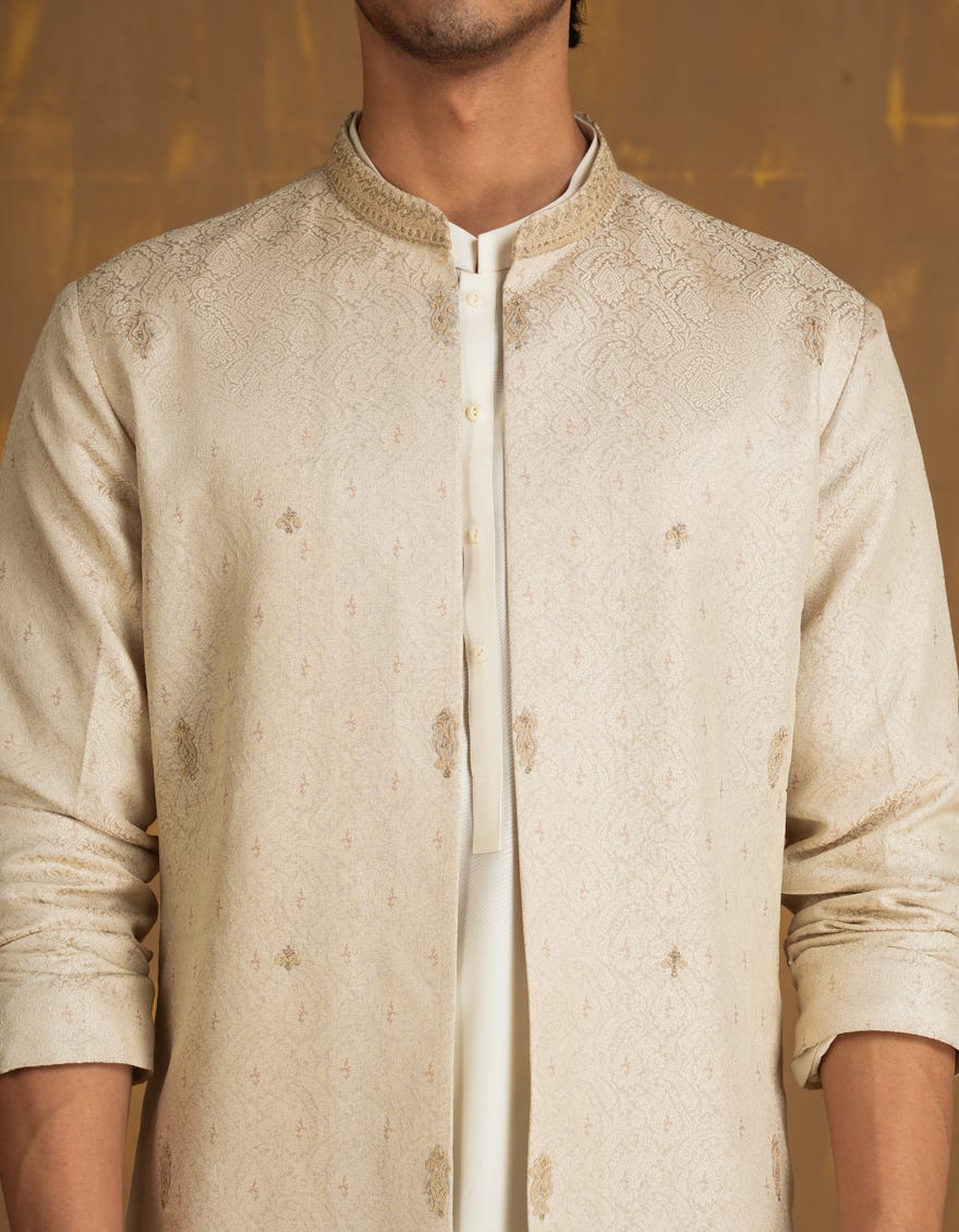 BEIGE FORMAL KURTA | JJK-SP-INR-A-45516