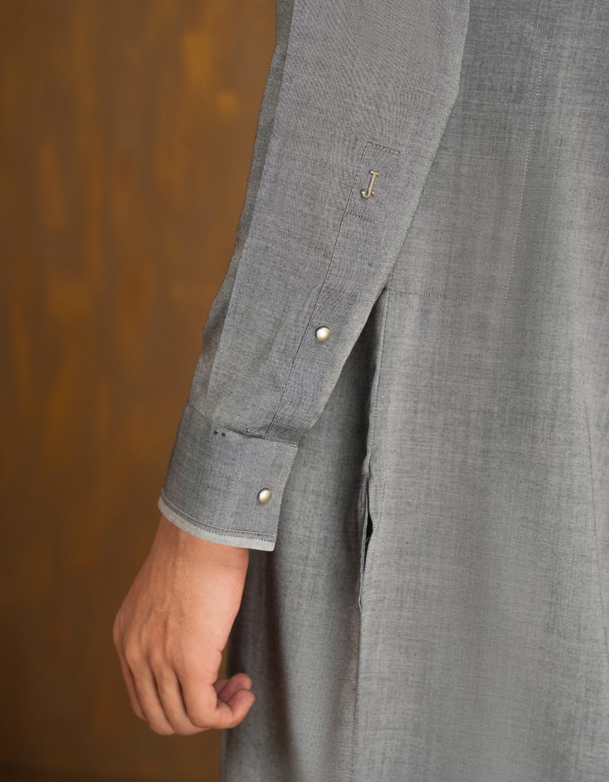 LIGHT GREEN BLENDED KURTA PAJAMA | JJKP-A-33072