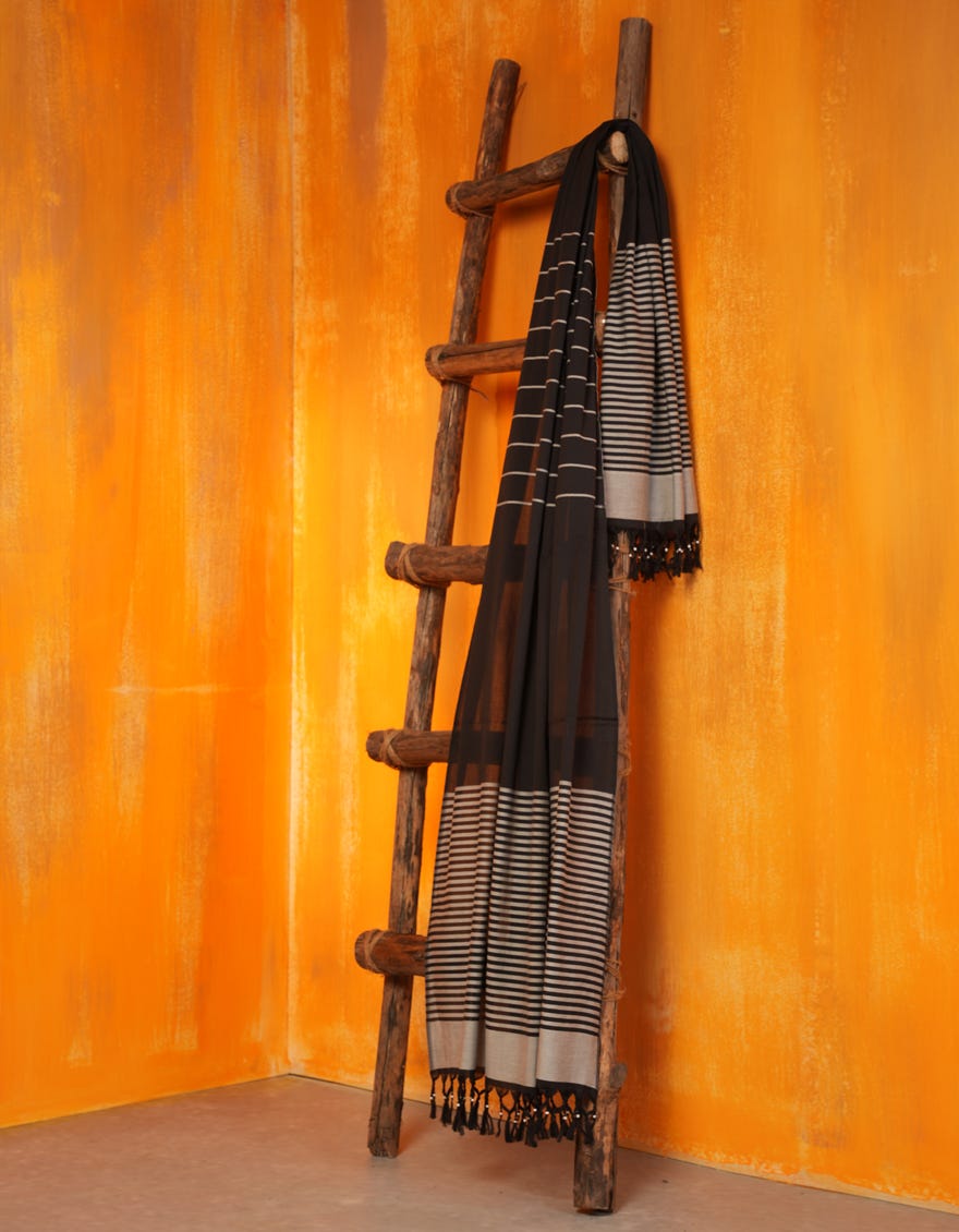 BLACK KHADDI DUPATTA | JLDP-W-24-2668