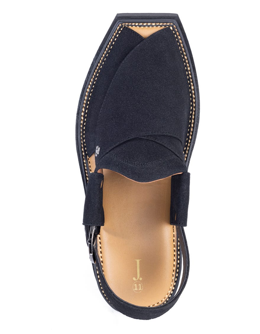 BLACK TRENDY PESHAWARI SANDALS