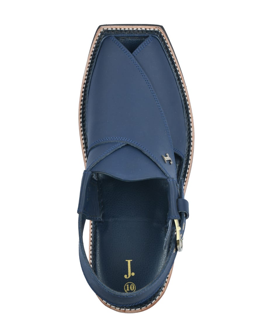 Blue Trendy Peshawari Chappal | Jjfw-Jpc-075-Kc