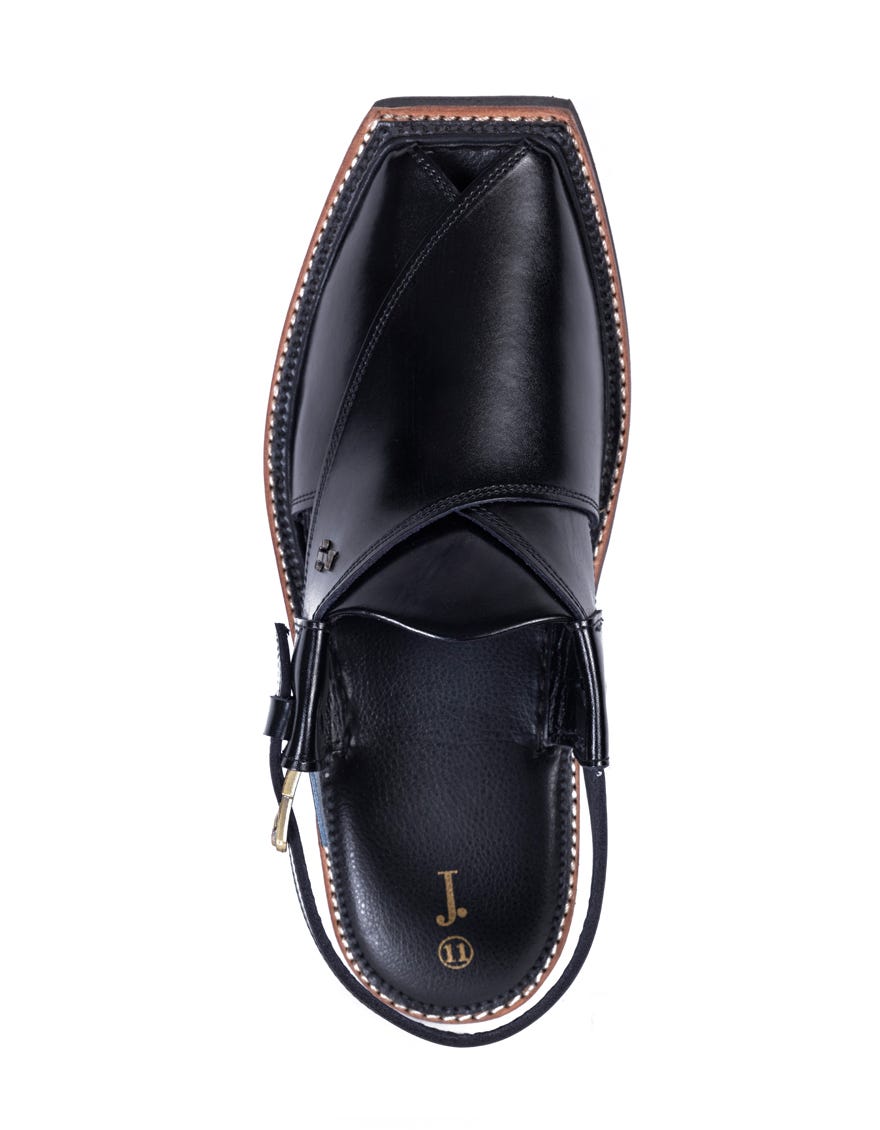 BLACK TRENDY PESHAWARI SANDALS