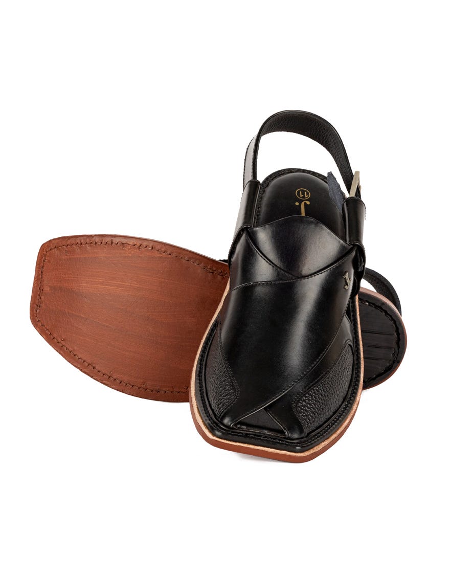 black-trendy-leather-sole-peshawari-chappal-jjfw-jpc-11434