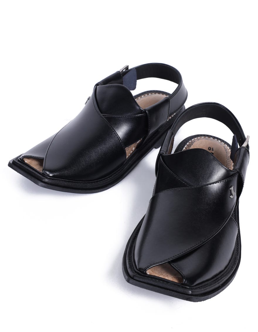 BLACK TRENDY PESHAWARI SANDALS