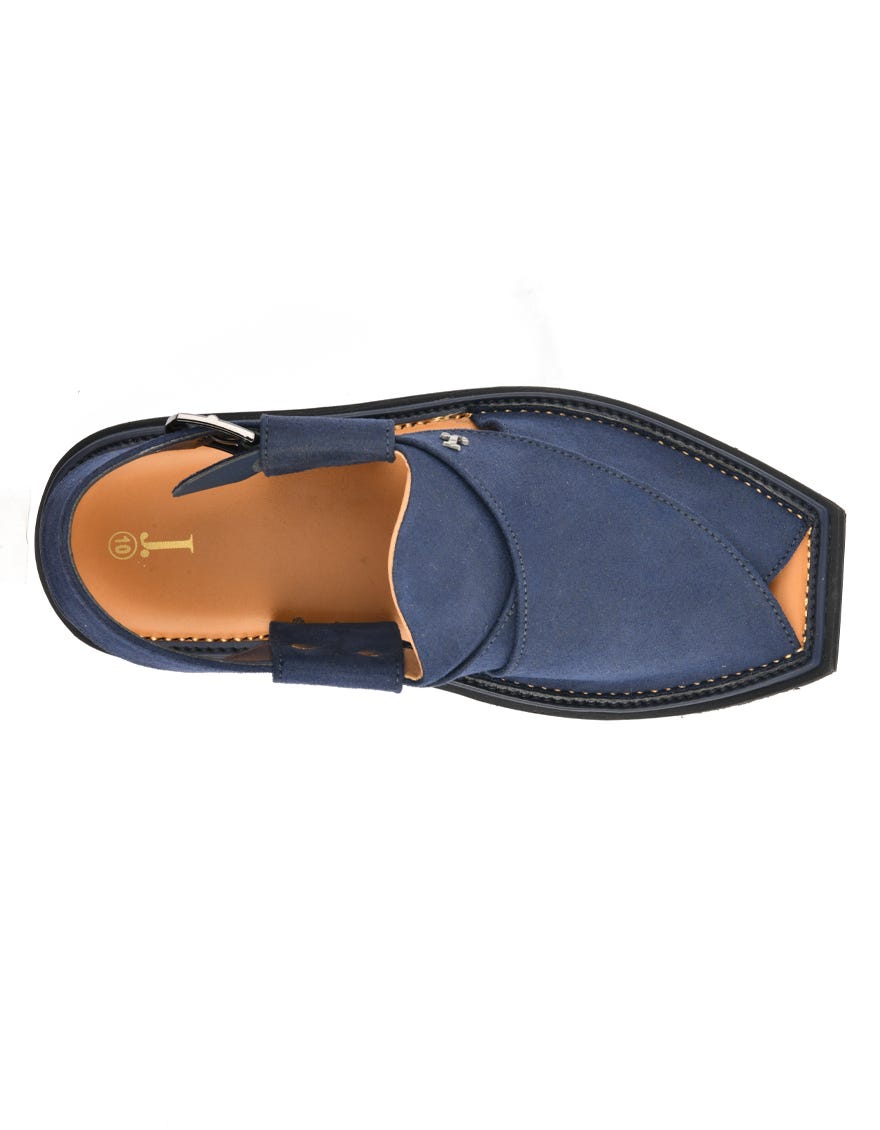 Navy Blue Trendy Peshawari Chappal | Jjfw-Jpc-271