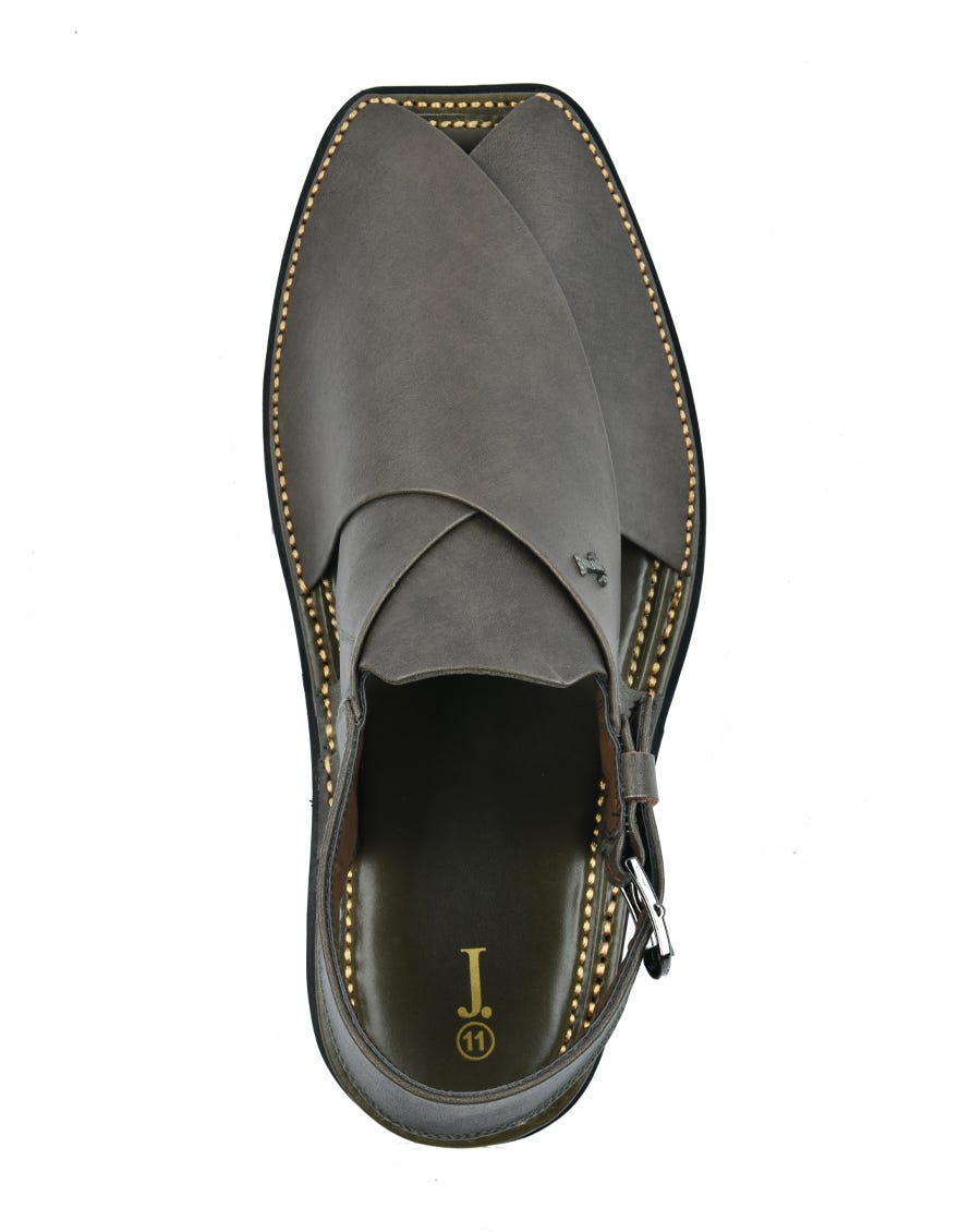 Dark Green Trendy Peshawari Chappal | Jjfw-Jpc-4017