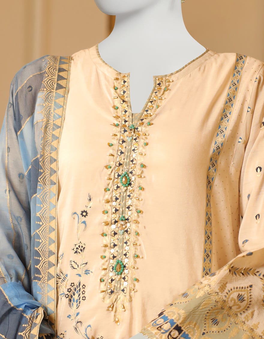 LIGHT GREY COTTON 3PC STITCHED | JJPW-S-JPS-22-3911