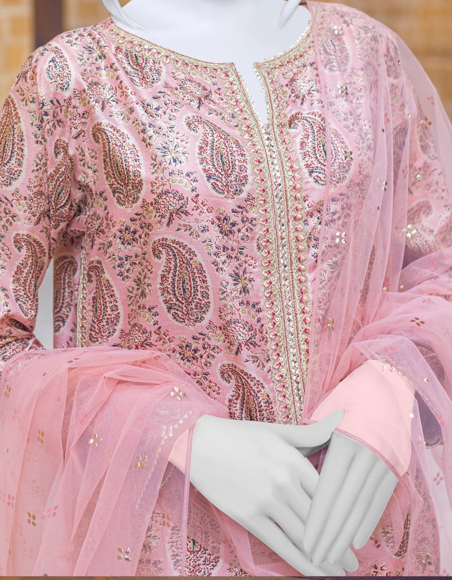 MULTICOLOR SILK 3PC STITCHED | JJPW-W-JPS-22-3943