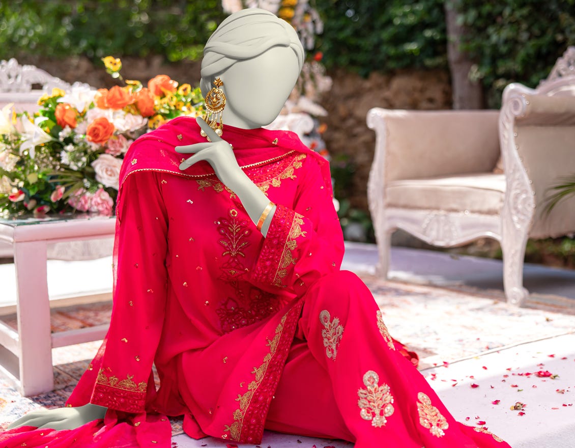 PINK KHADDI EMBROIDERED 3PC STITCHED