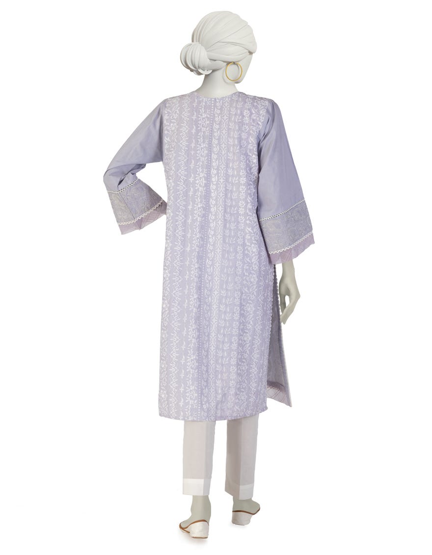 LILAC LAWN EMBROIDERED KURTI