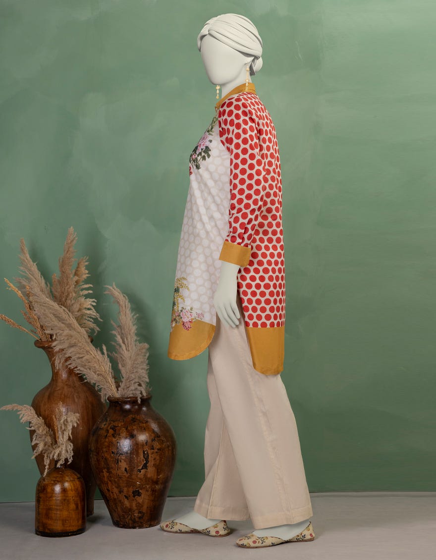 MULTICOLOR LAWN DIGITAL PRINTED KURTI