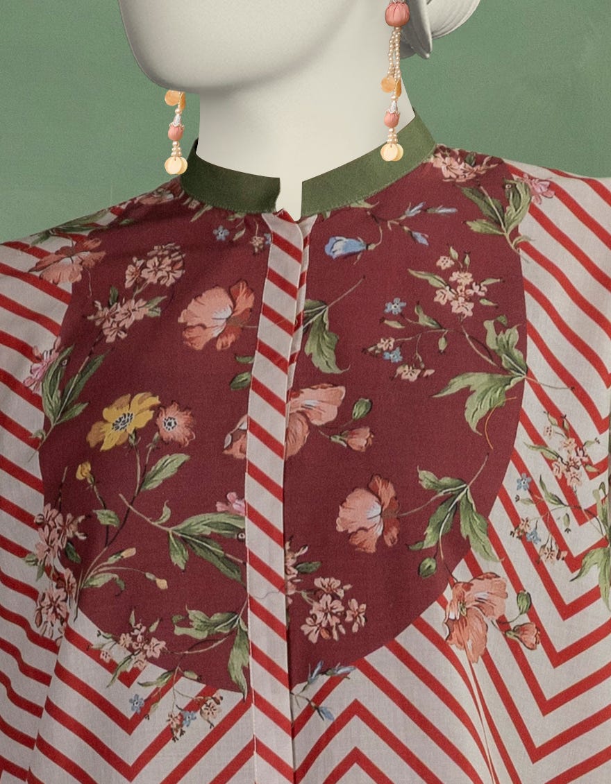 WHITE LAWN DIGITAL PRINTED KURTI