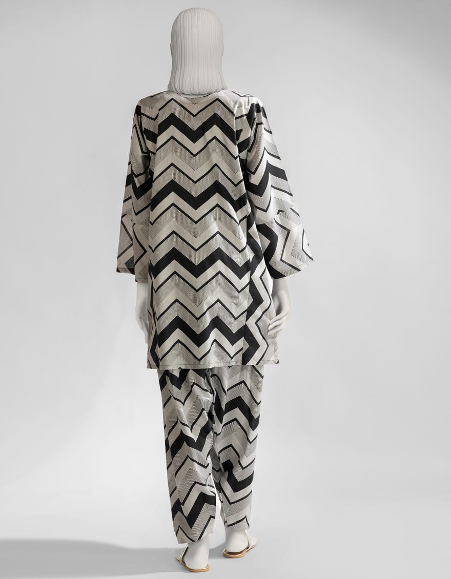 BLACK LAWN PRINTED KURTI