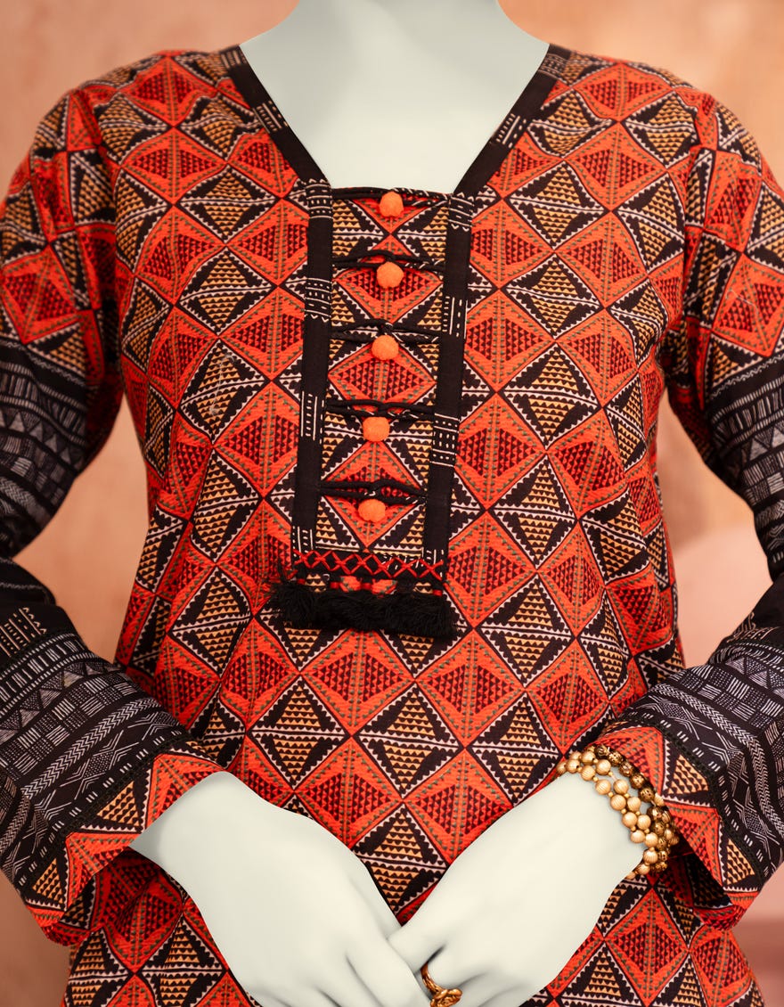 MULTICOLOR LAWN PRINTED UNSTITCHED 2PC