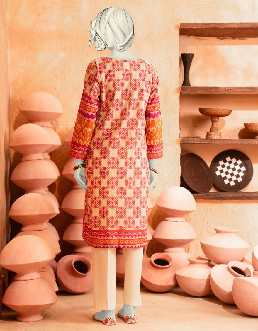 MULTICOLOR LAWN PRINTED UNSTITCHED 2PC