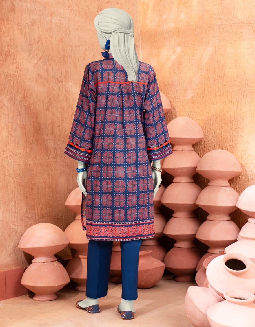 MULTICOLOR LAWN PRINTED UNSTITCHED 2PC