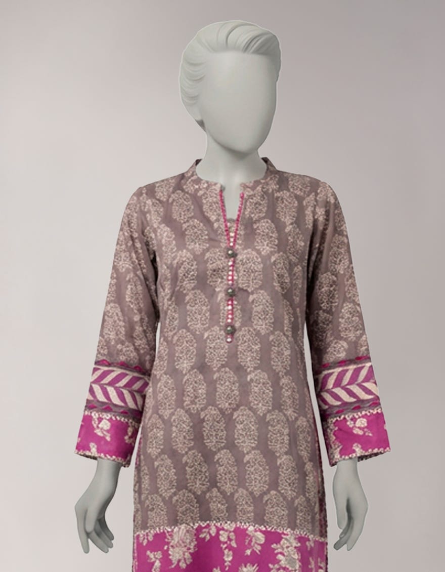 MULTICOLOR LAWN EMBROIDERED UNSTITCHED 2PC