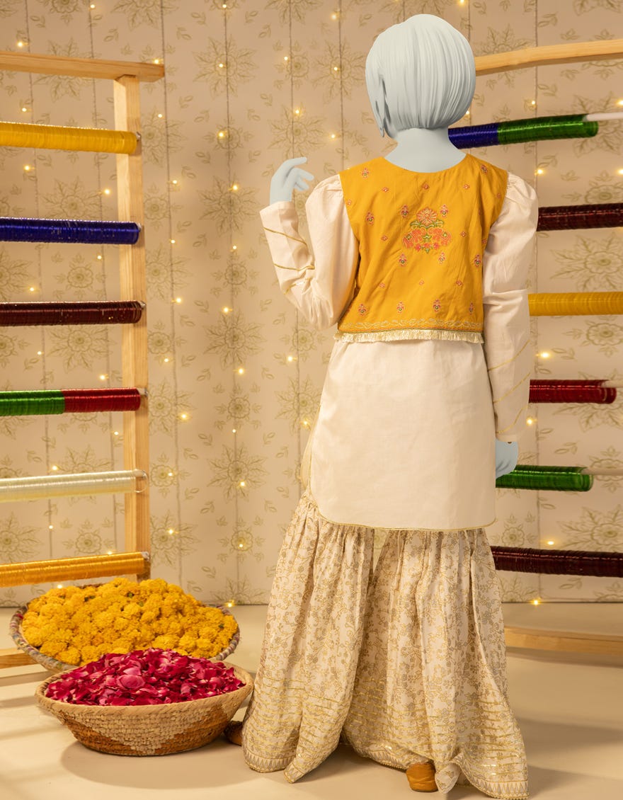 OFF WHITE LAWN EMBROIDERED 2PC STITCHED