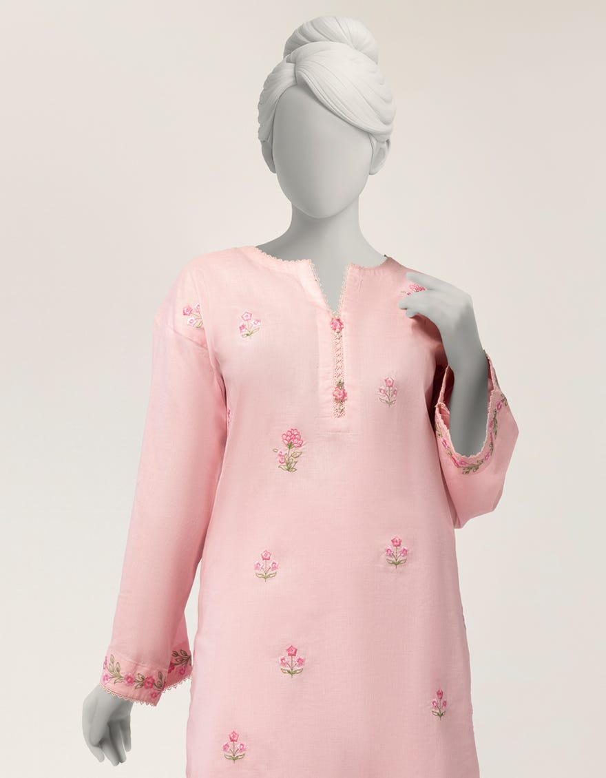 PINK LAWN EMBROIDERED 2PC STITCHED