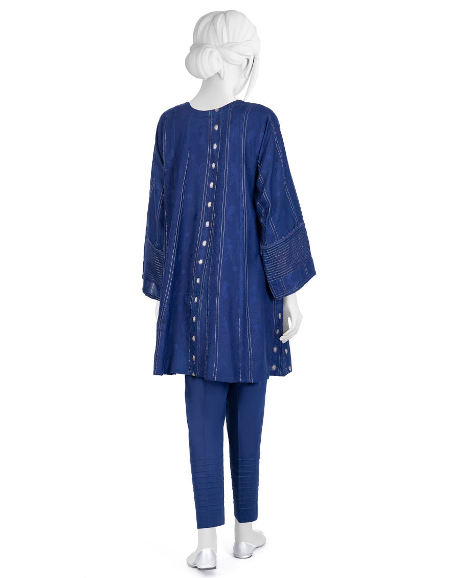 BLUE JACQUARD 2PC STITCHED | JJPW-W-JW2-22-2019