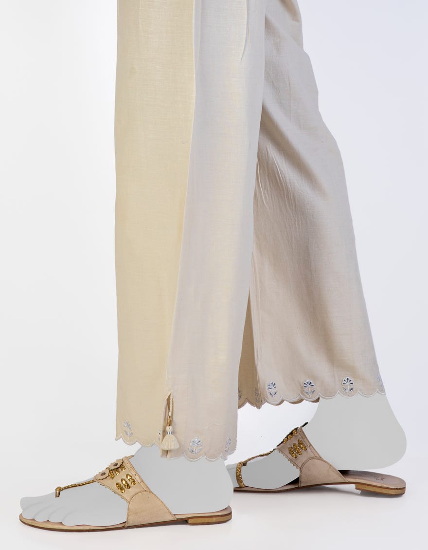 Off White Lawn Girl Trousers | Jgt-S-Jyt-24-7801