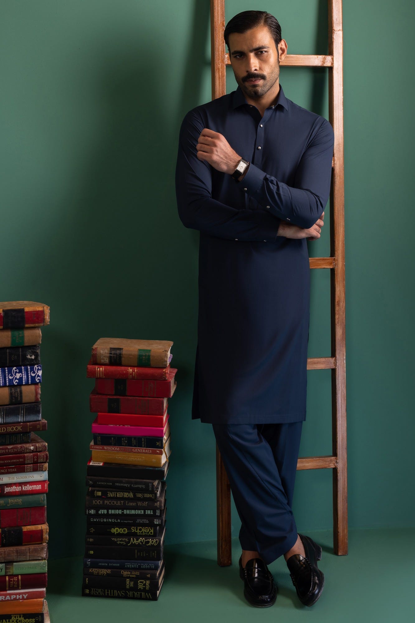 latvia-marled-blue-blended-kameez-shalwar