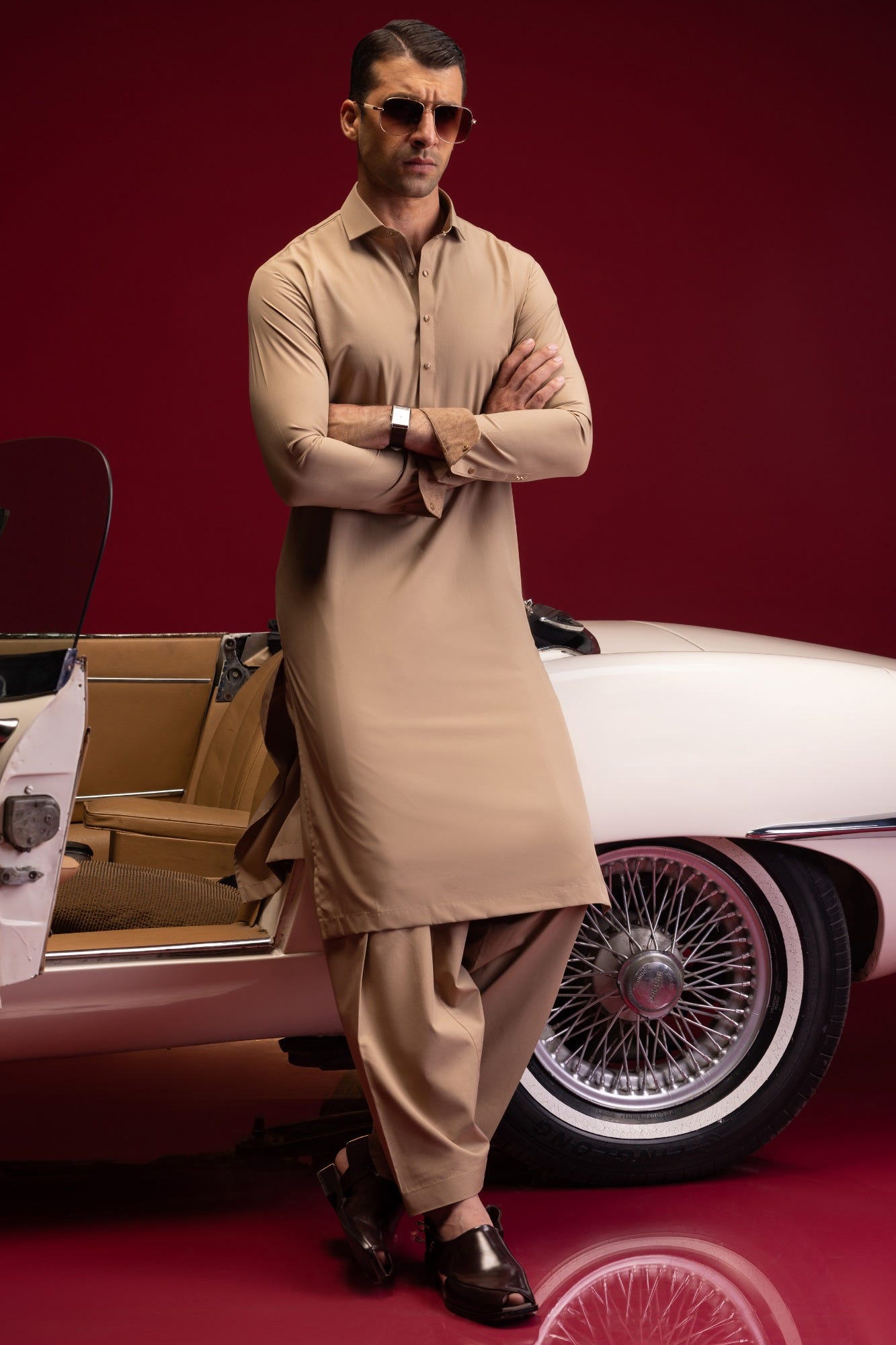 portugal-camel-cotton-kameez-shalwar