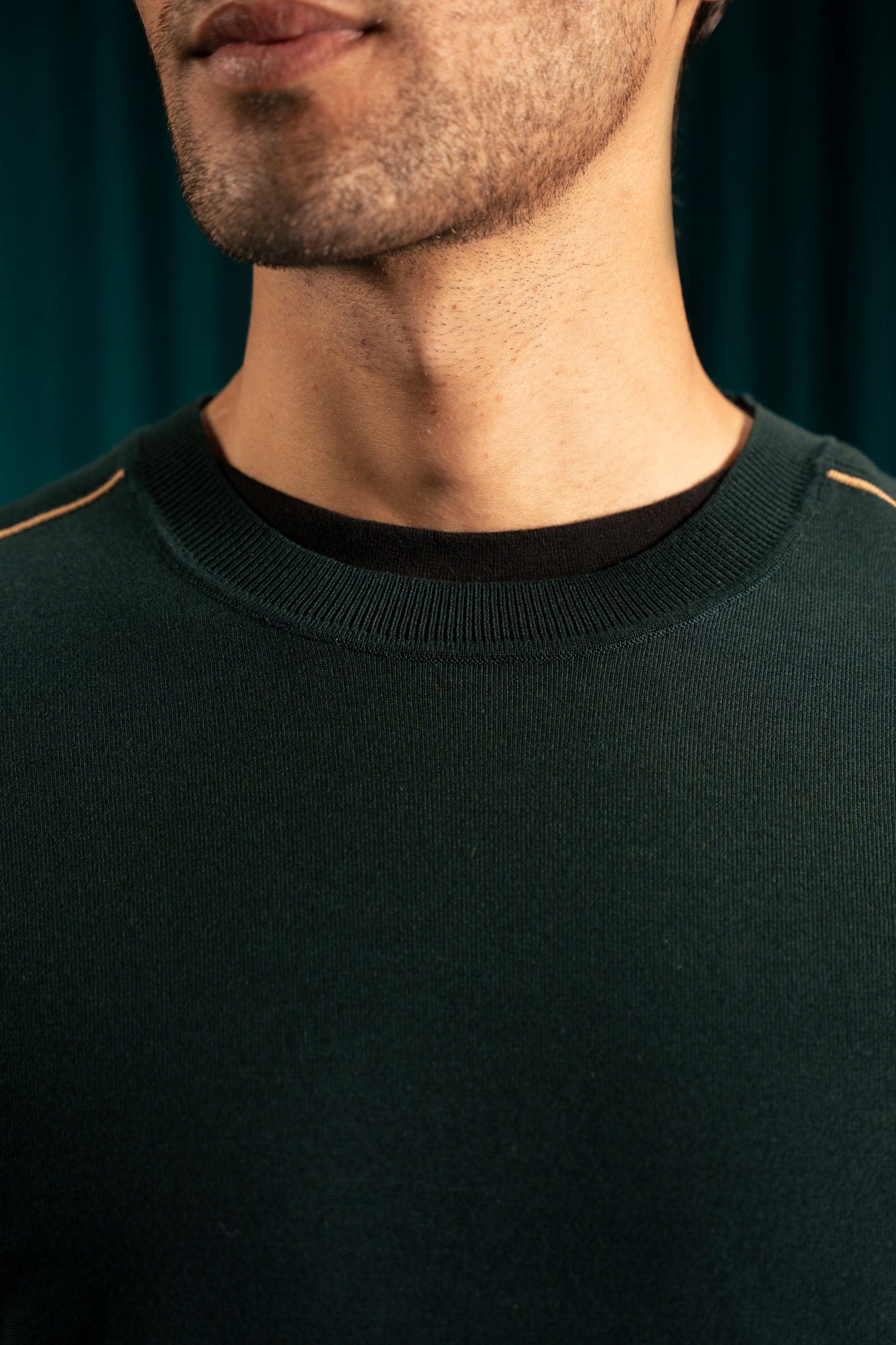 GREEN LYOCELL CREW NECK SWEATER | CC-SWT-0014