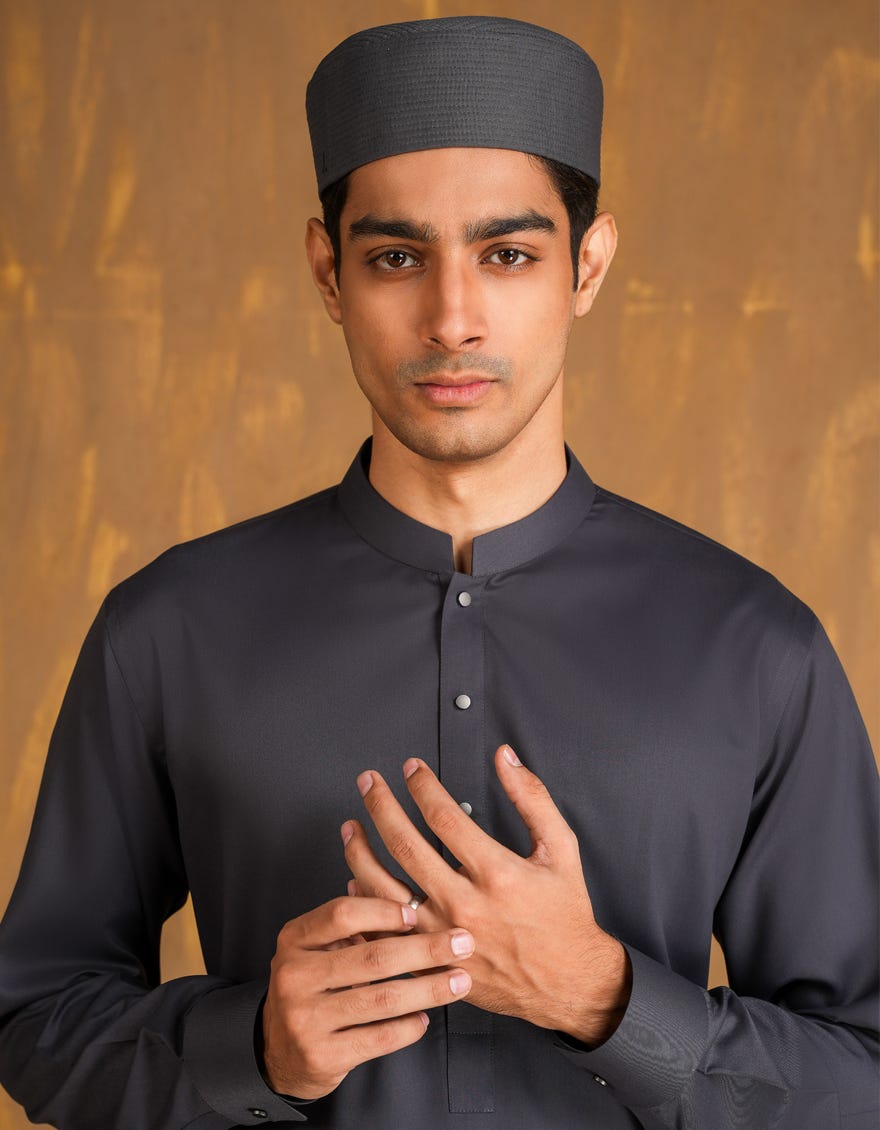 GREY BLENDED MEN CAP | JJ-CAP-0006-R37