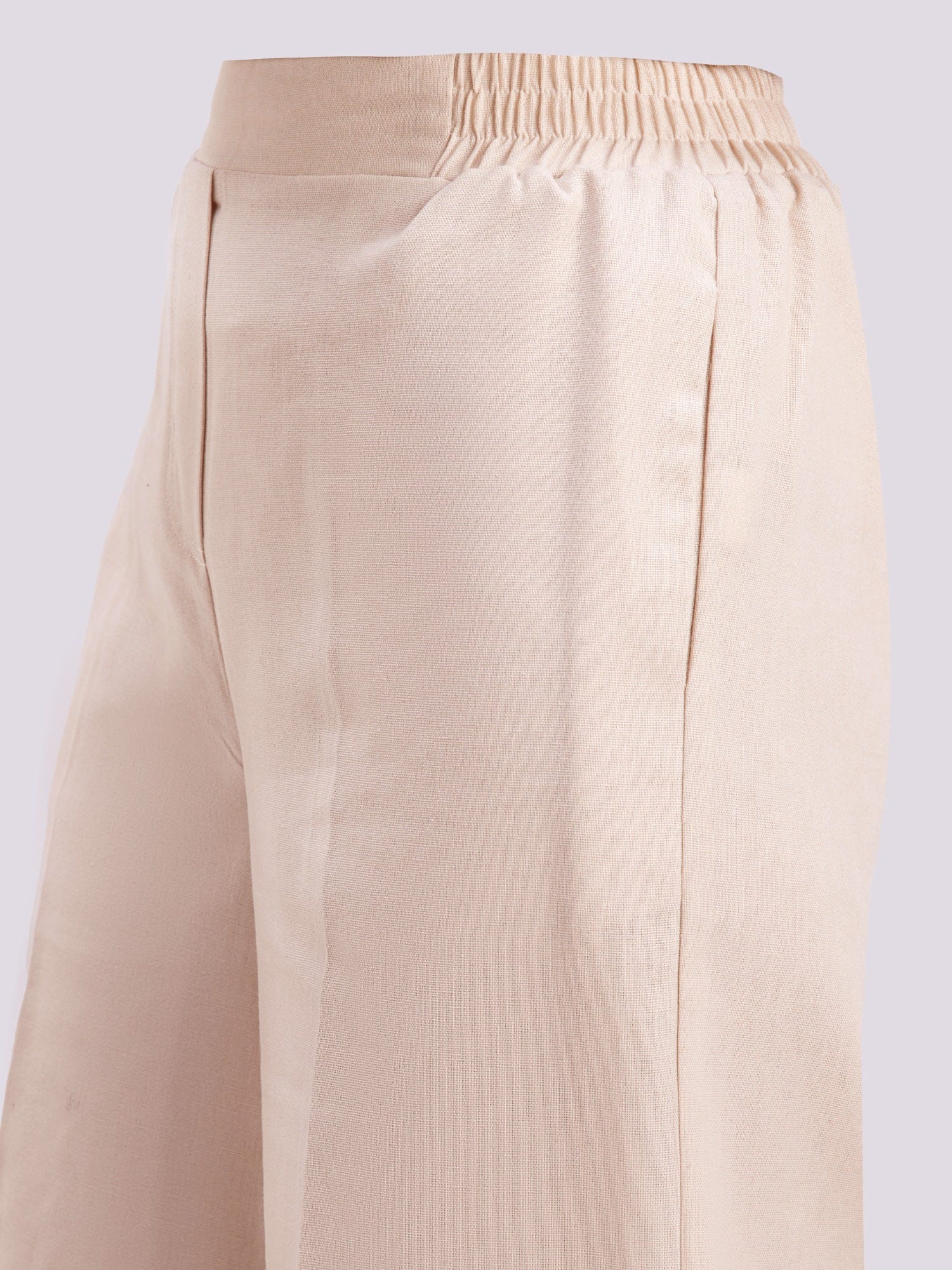 BEIGE WIDE LEG PANTS