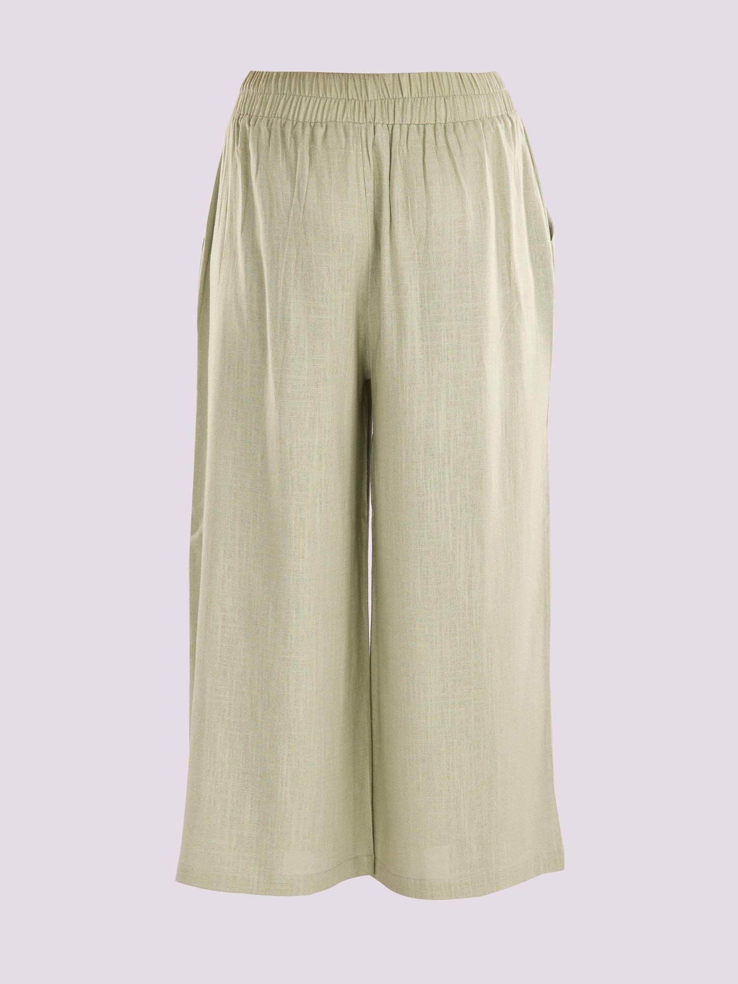 MINT GREEN WIDE-LEG TROUSERS