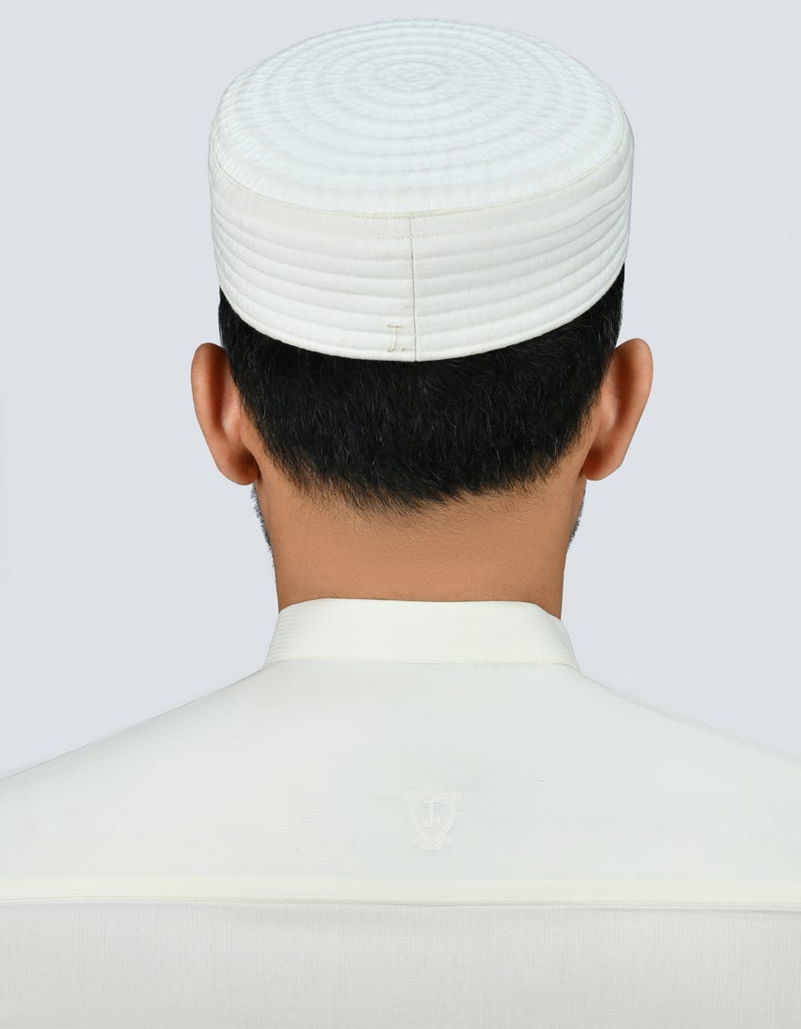White Blended Men Cap | Jj-Men Cap-0017-R18