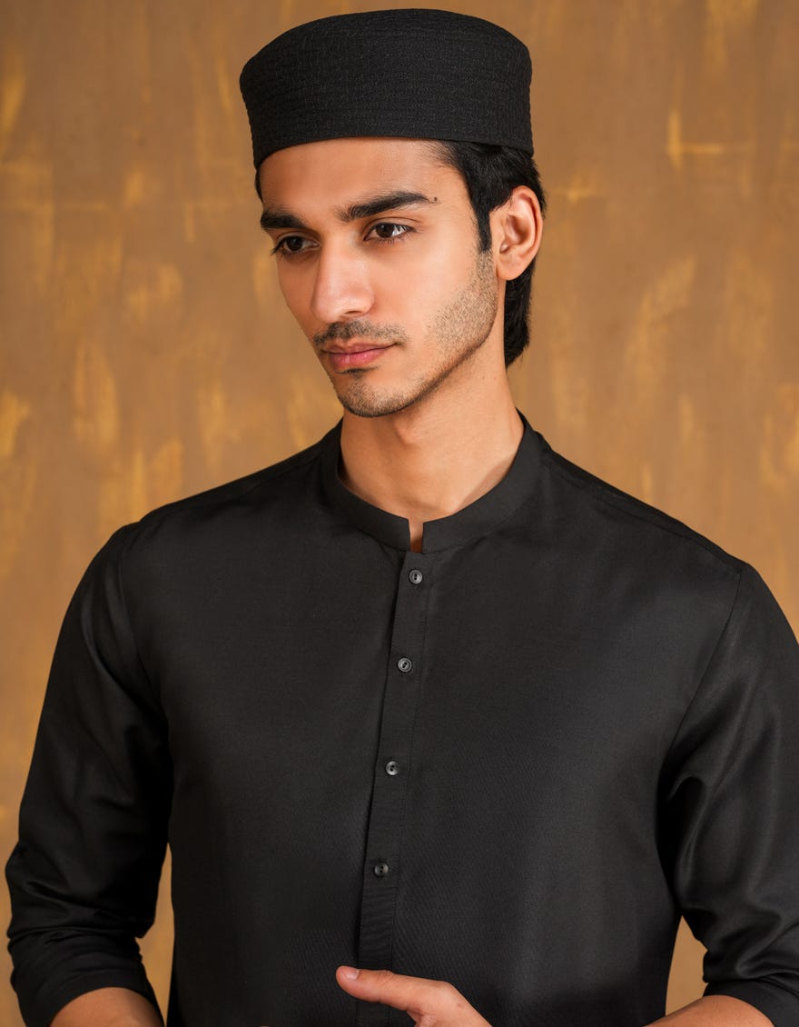 BLACK BLENDED MEN CAP | JJ-CAP-0030-R10